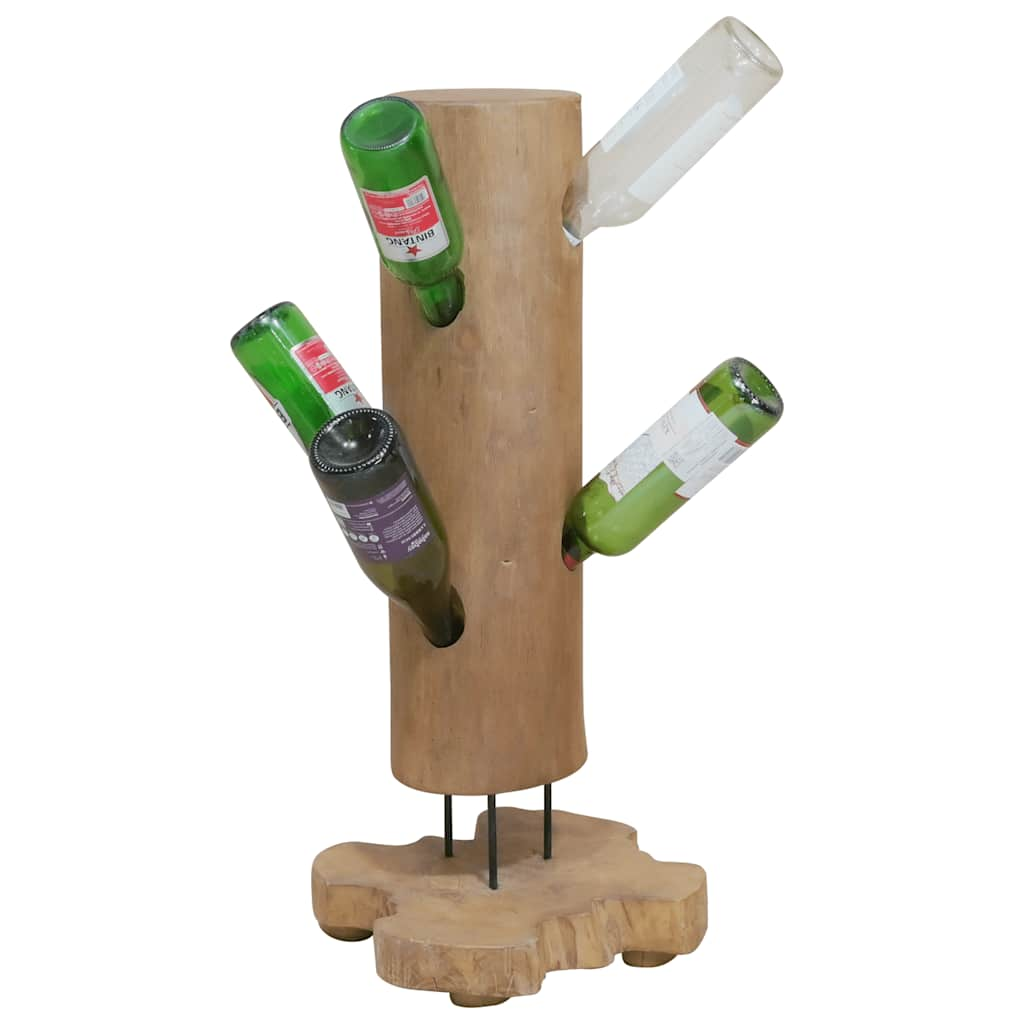 vidaXL Wine Rack for 8 Bottles 40x30x80 cm Solid Teak Wood