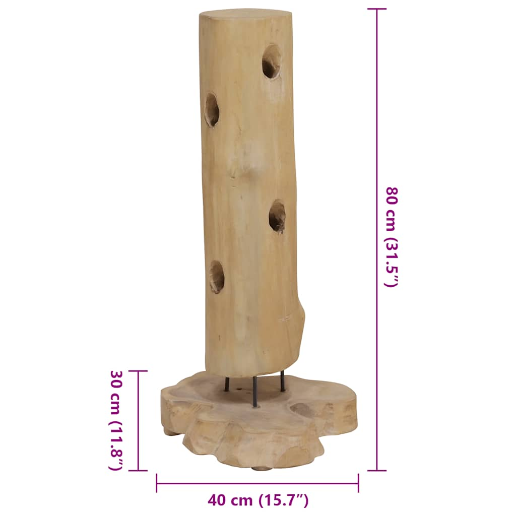 vidaXL Wine Rack for 8 Bottles 40x30x80 cm Solid Teak Wood