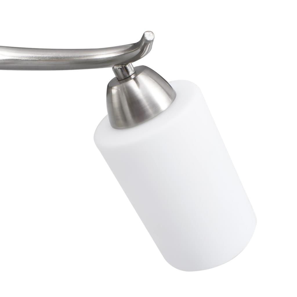 vidaXL Ceiling Lamp with Ceramic Shades for 3 E14 Bulbs White Cone