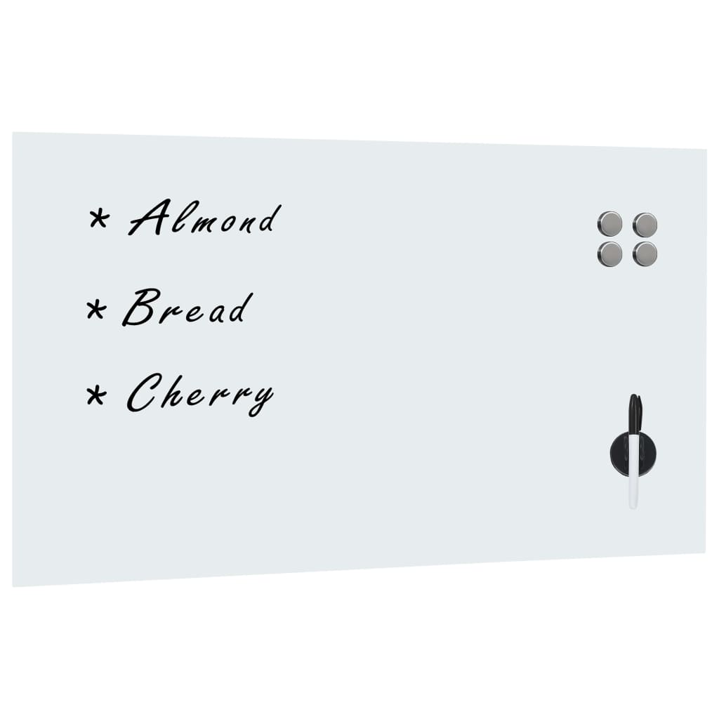 vidaXL Wall Mounted Magnetic Board Glass 120x60 cm