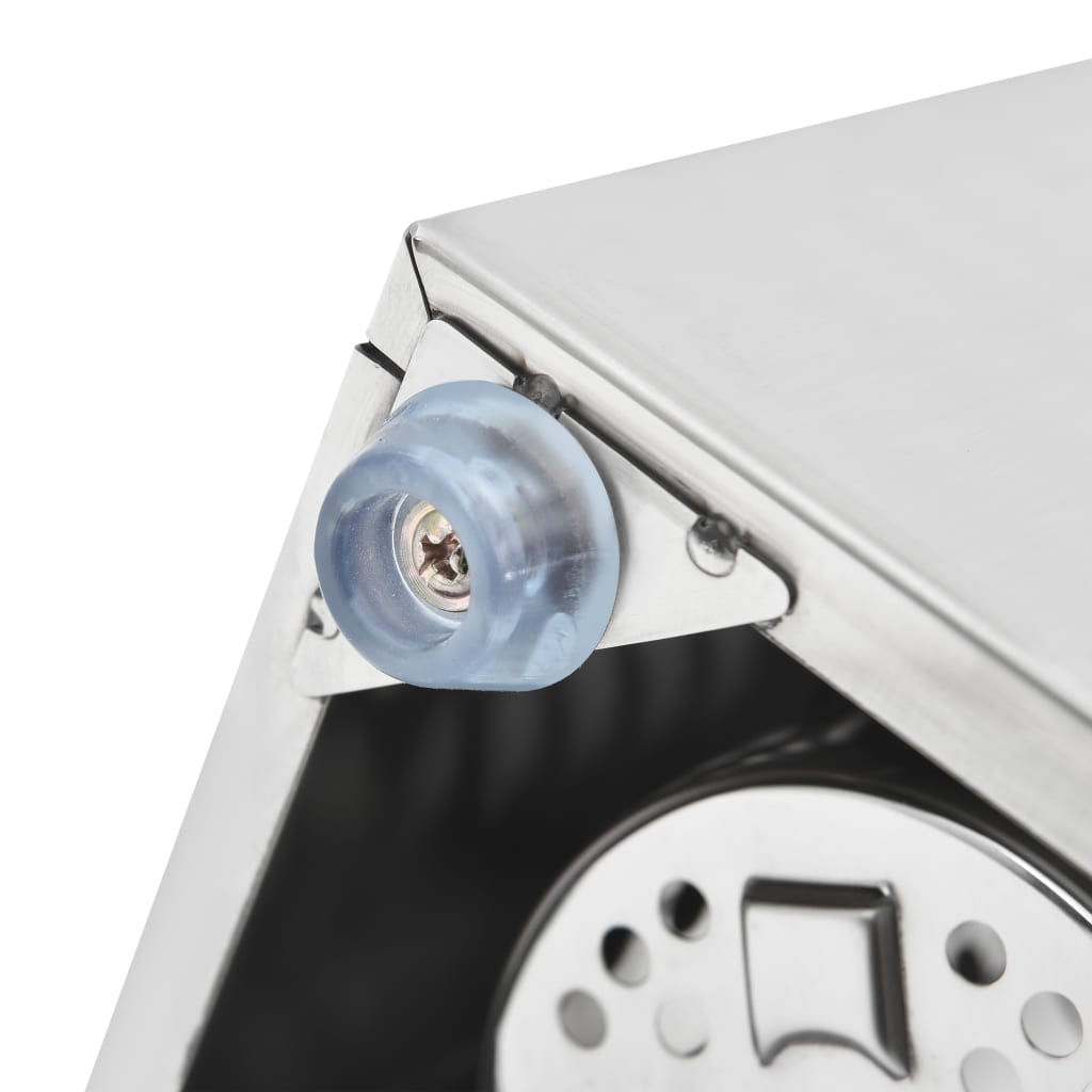 vidaXL Cutlery Holder 4 Grids Square Stainless Steel