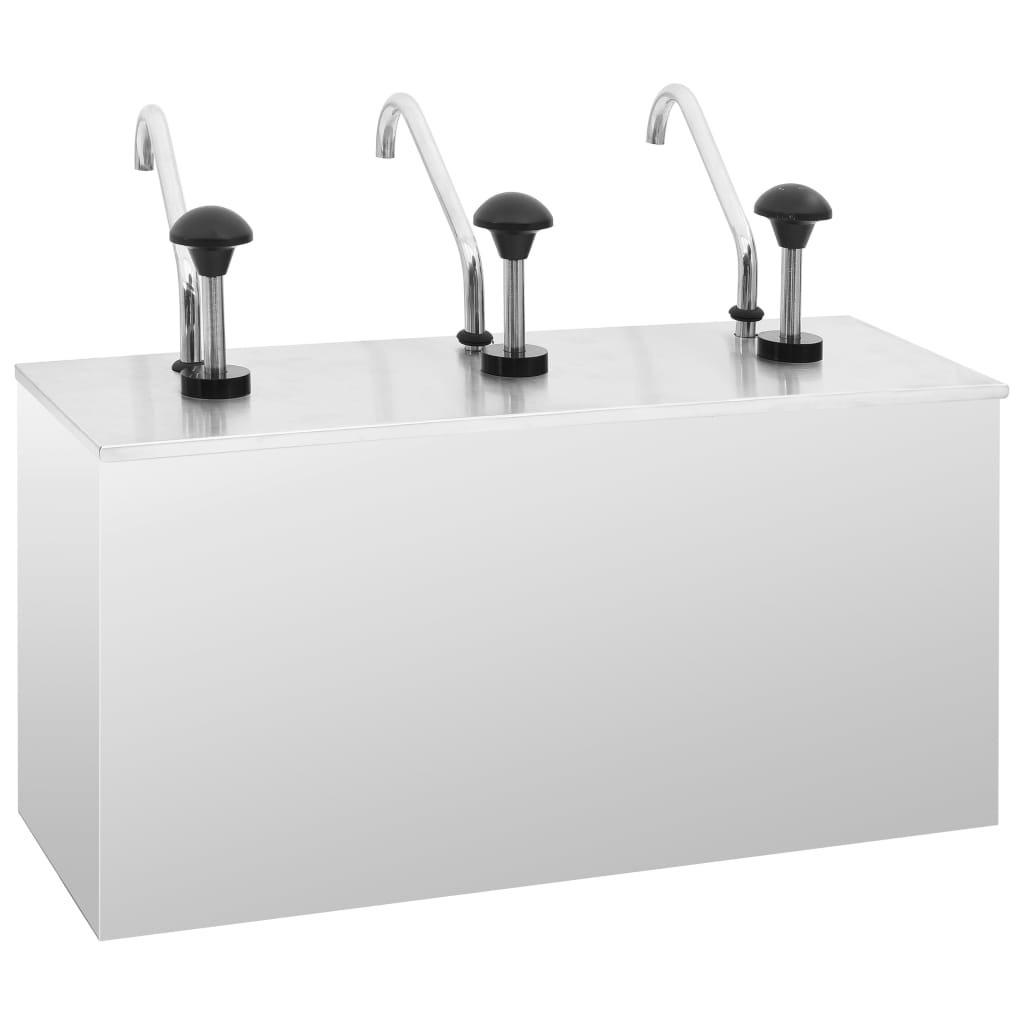 Sauce Dispenser Stainless Steel 3 x 3.5 L