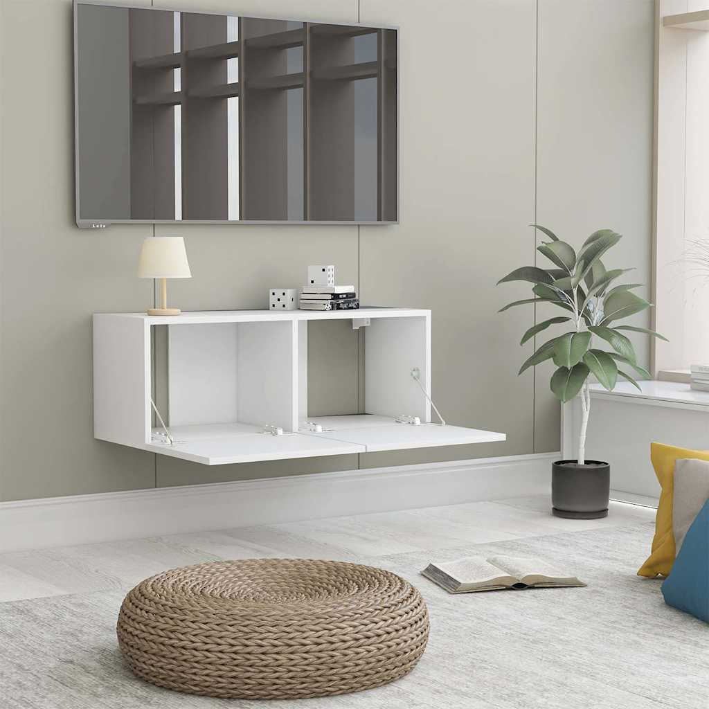 801472 vidaXL TV Cabinet White 80x30x30 cm Engineered Wood
