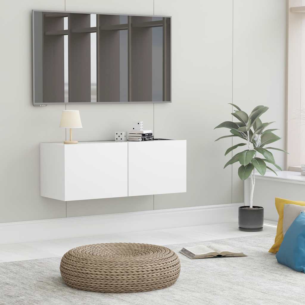 801472 vidaXL TV Cabinet White 80x30x30 cm Engineered Wood