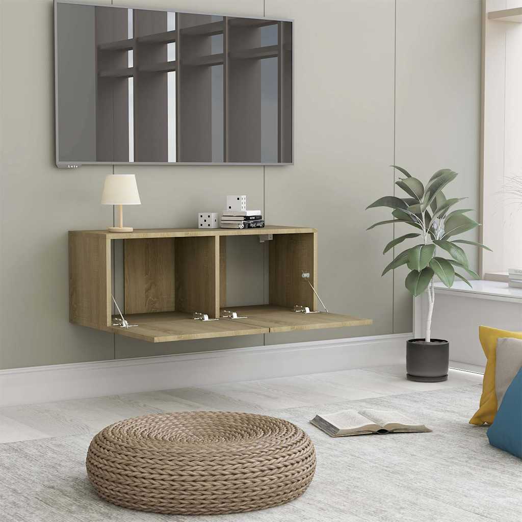 801475 vidaXL TV Cabinet Sonoma Oak 80x30x30 cm Engineered Wood