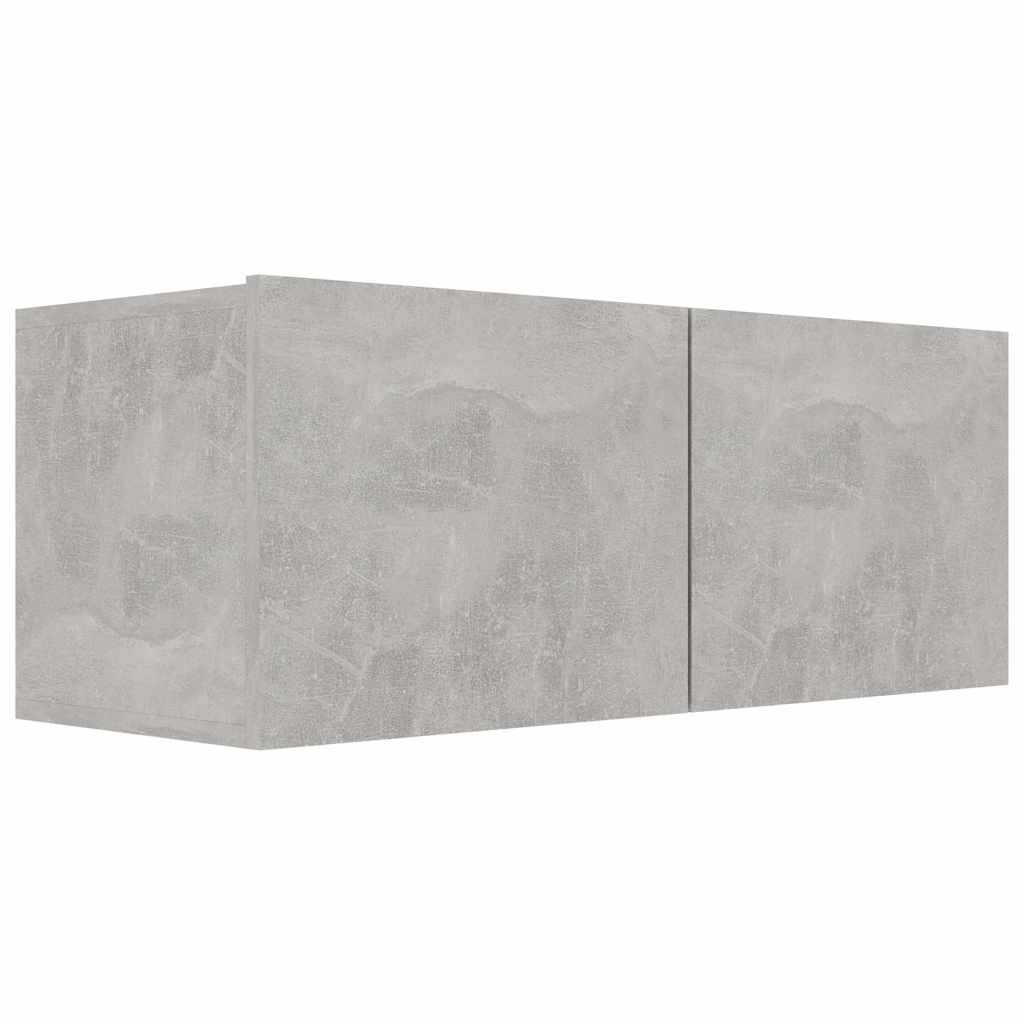 801476 vidaXL TV Cabinet Concrete Grey 80x30x30 cm Engineered Wood