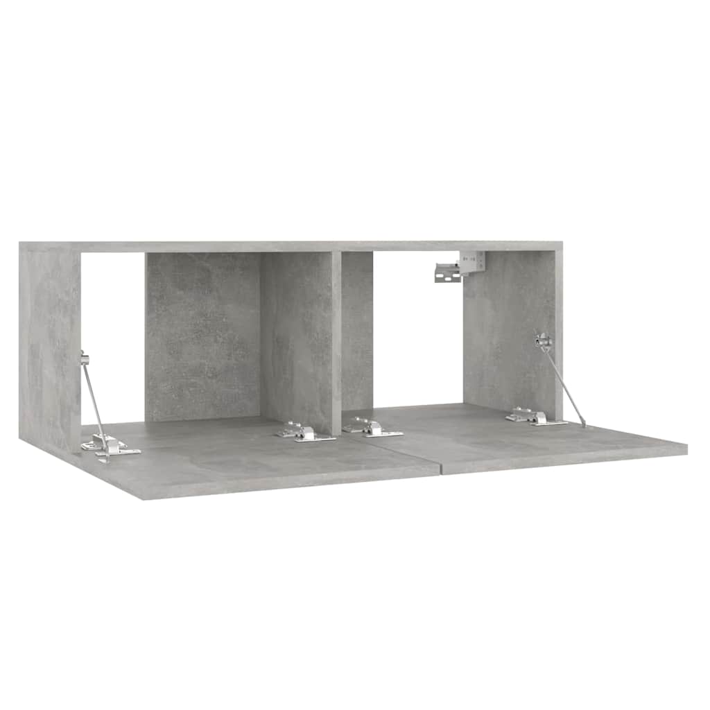 801476 vidaXL TV Cabinet Concrete Grey 80x30x30 cm Engineered Wood