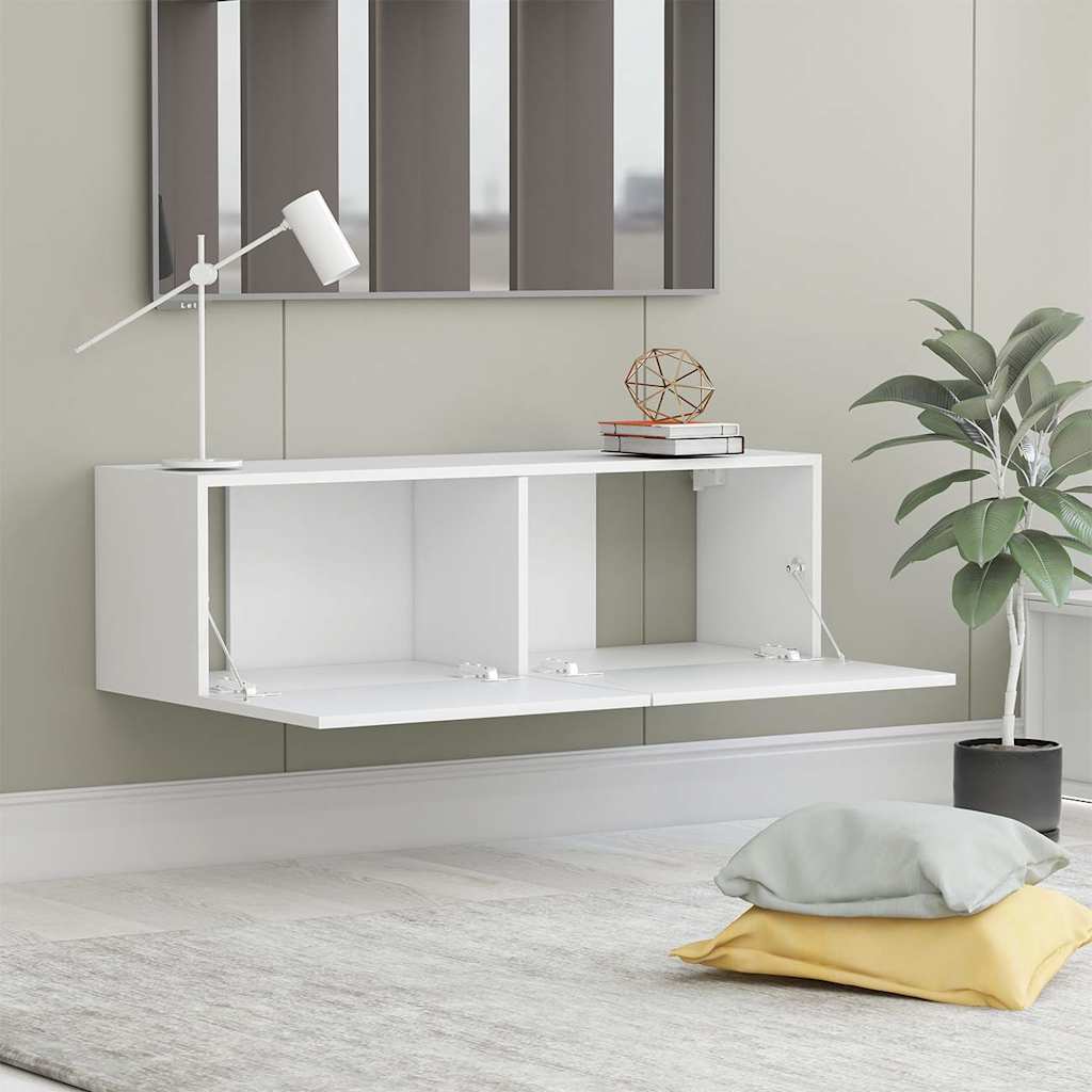 801481 vidaXL TV Cabinet White 100x30x30 cm Engineered Wood