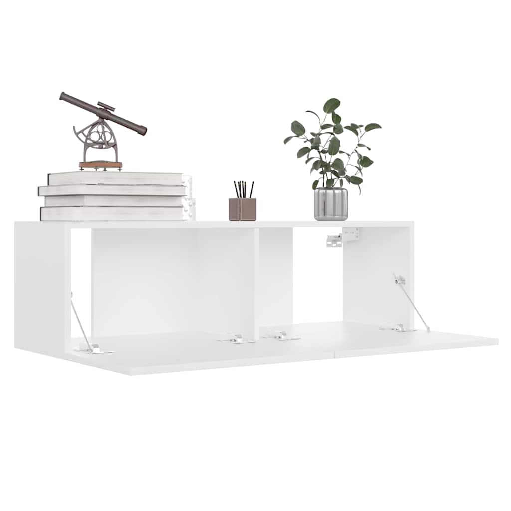 801481 vidaXL TV Cabinet White 100x30x30 cm Engineered Wood