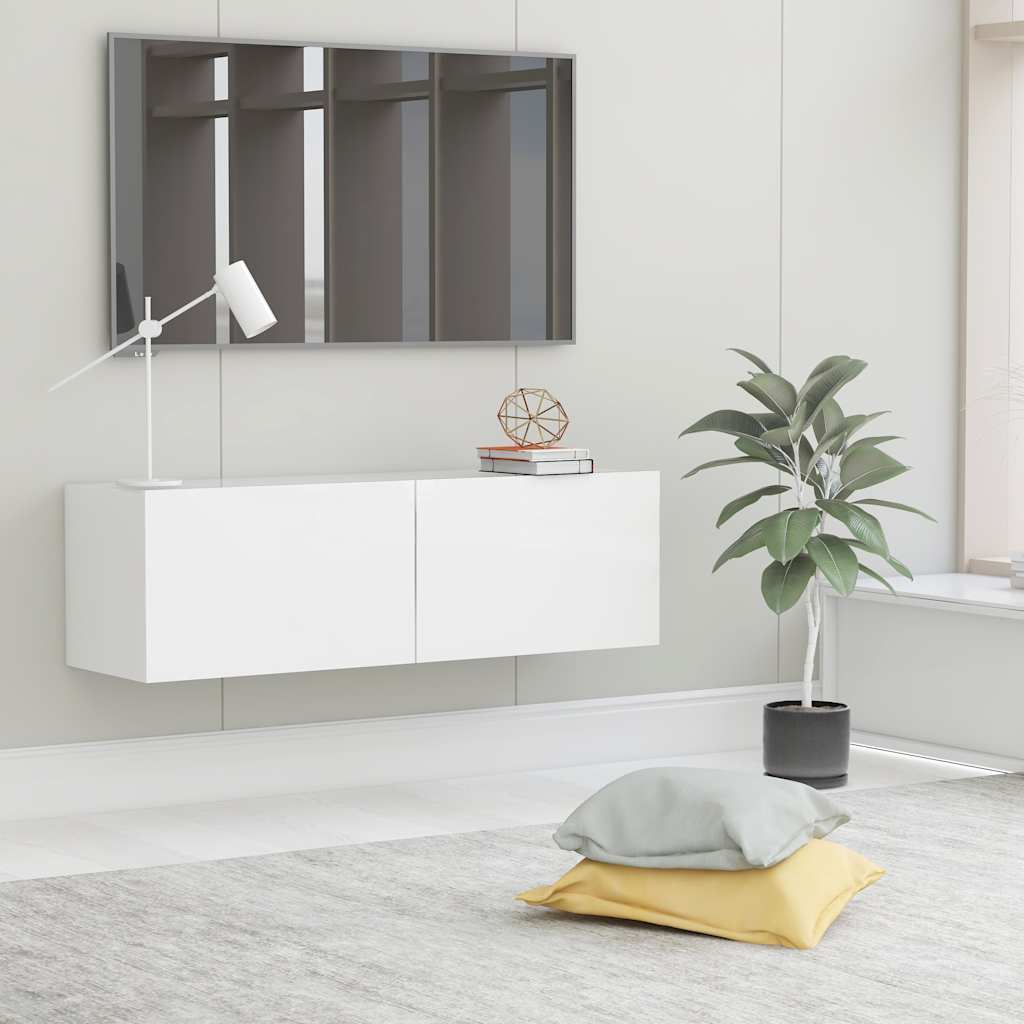 801481 vidaXL TV Cabinet White 100x30x30 cm Engineered Wood