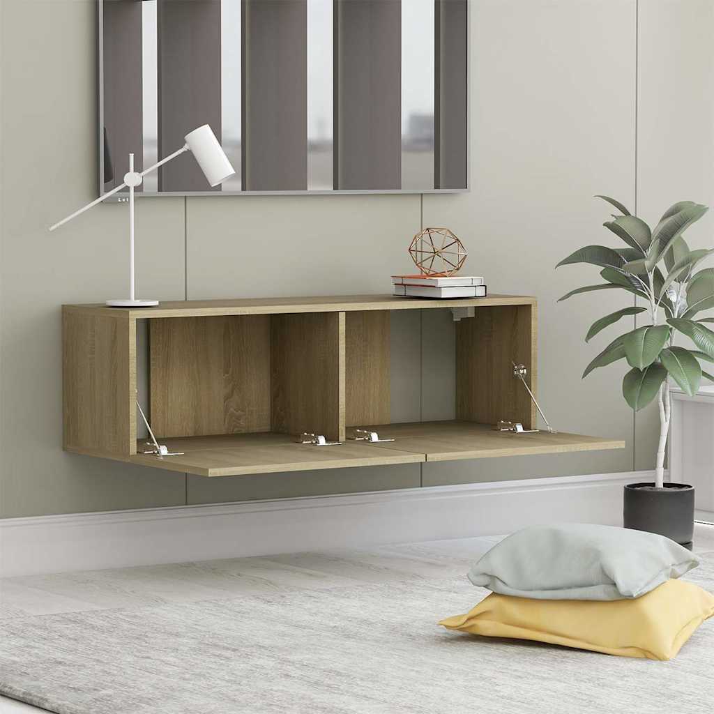 801484 vidaXL TV Cabinet Sonoma Oak 100x30x30 cm Engineered Wood