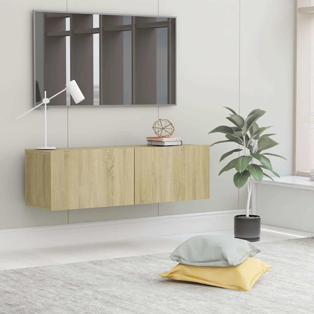 801484 vidaXL TV Cabinet Sonoma Oak 100x30x30 cm Engineered Wood