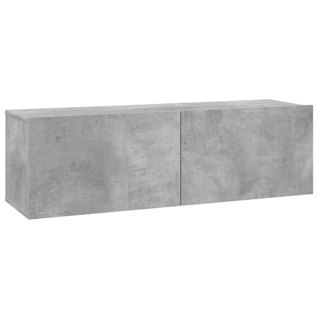 vidaXL TV Cabinet Concrete Grey 100x30x30 cm Engineered Wood