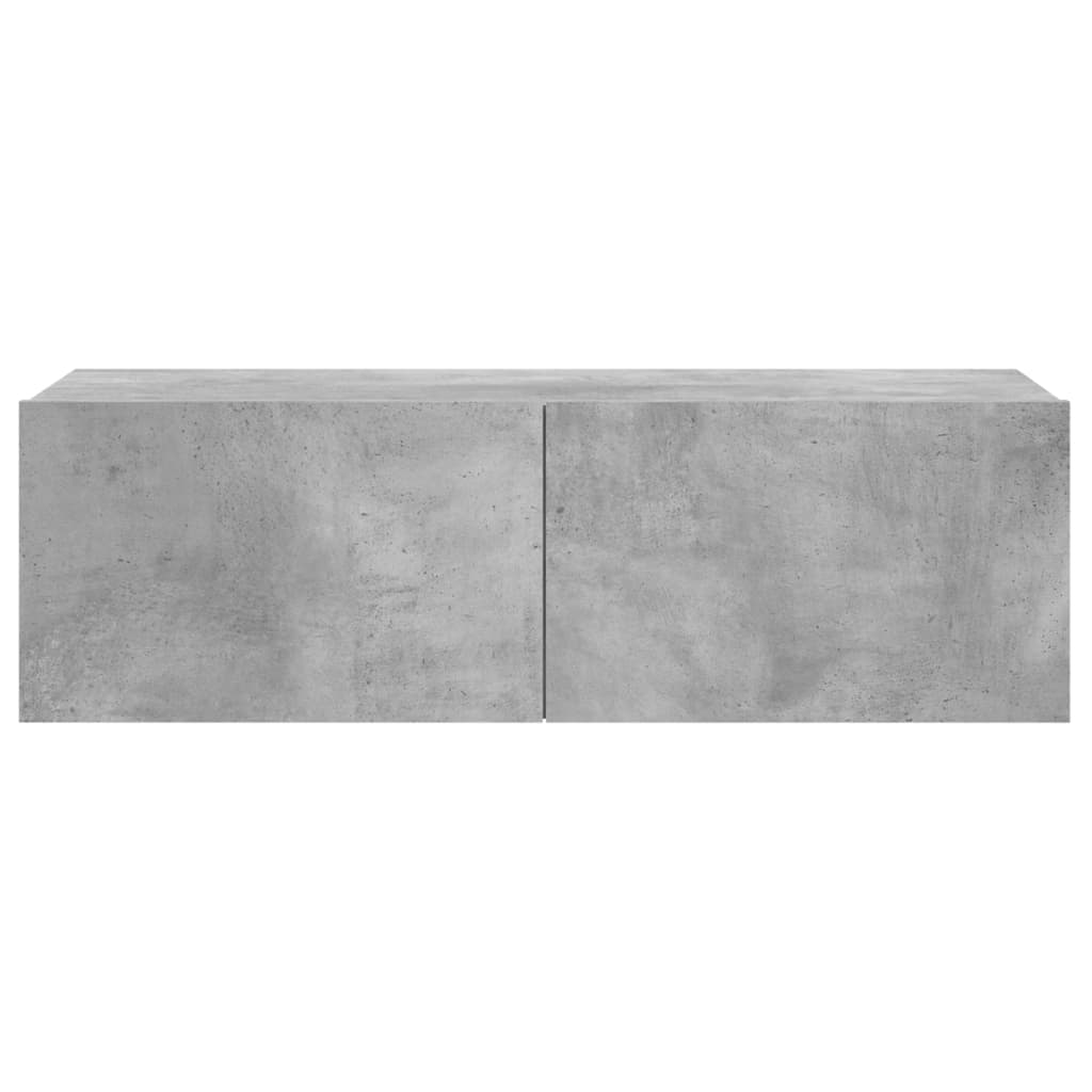 vidaXL TV Cabinet Concrete Grey 100x30x30 cm Engineered Wood