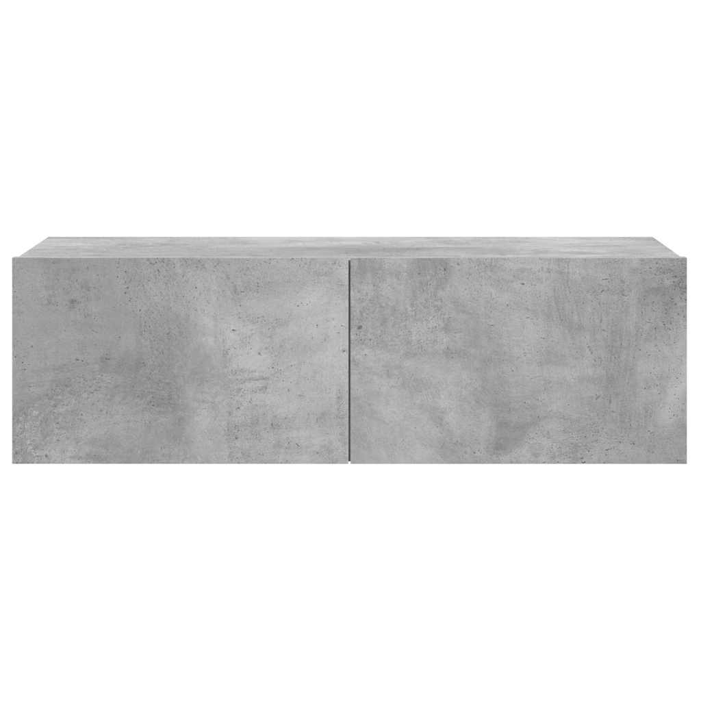 801485 vidaXL TV Cabinet Concrete Grey 100x30x30 cm Engineered Wood