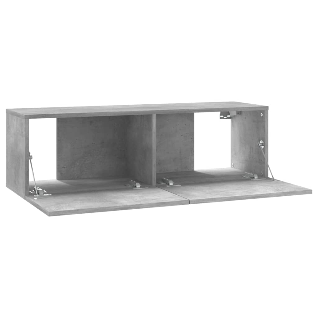 vidaXL TV Cabinet Concrete Grey 100x30x30 cm Engineered Wood