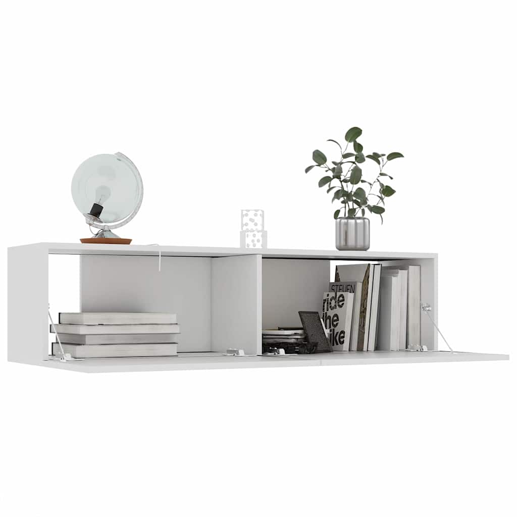 801490 vidaXL TV Cabinet White 120x30x30 cm Engineered Wood