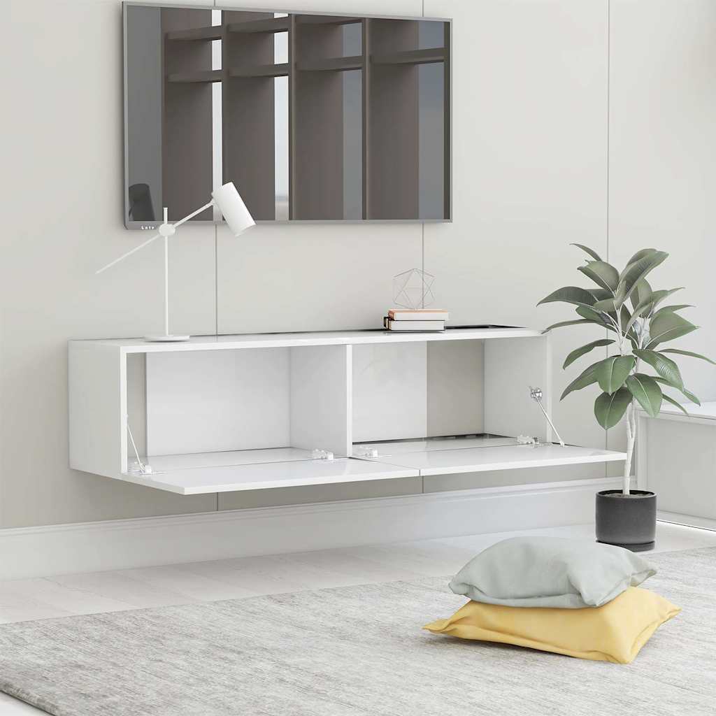801490 vidaXL TV Cabinet White 120x30x30 cm Engineered Wood