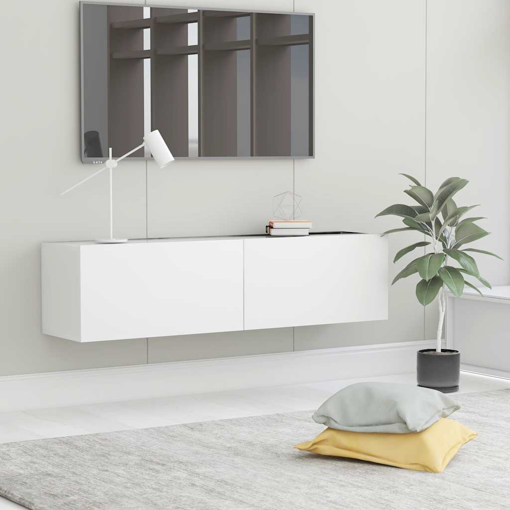801490 vidaXL TV Cabinet White 120x30x30 cm Engineered Wood