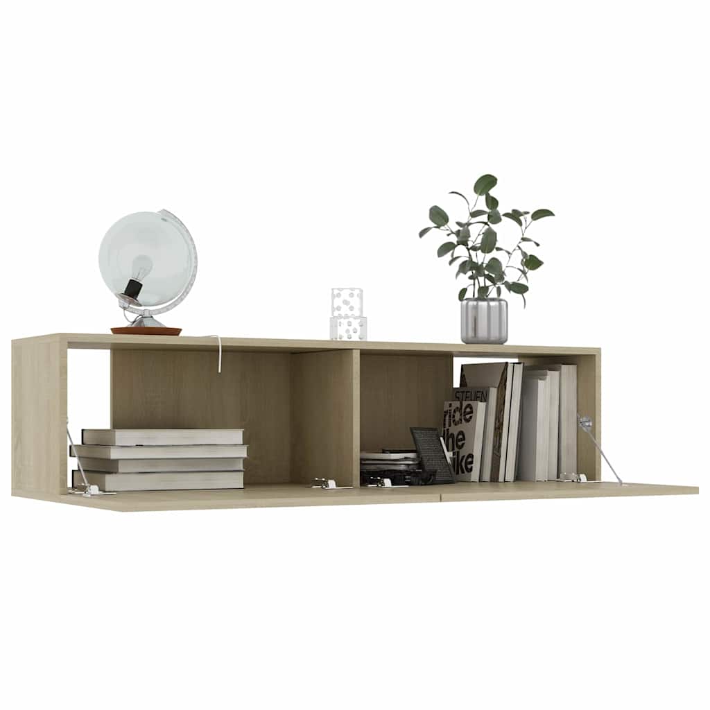 801493 vidaXL TV Cabinet Sonoma Oak 120x30x30 cm Engineered Wood