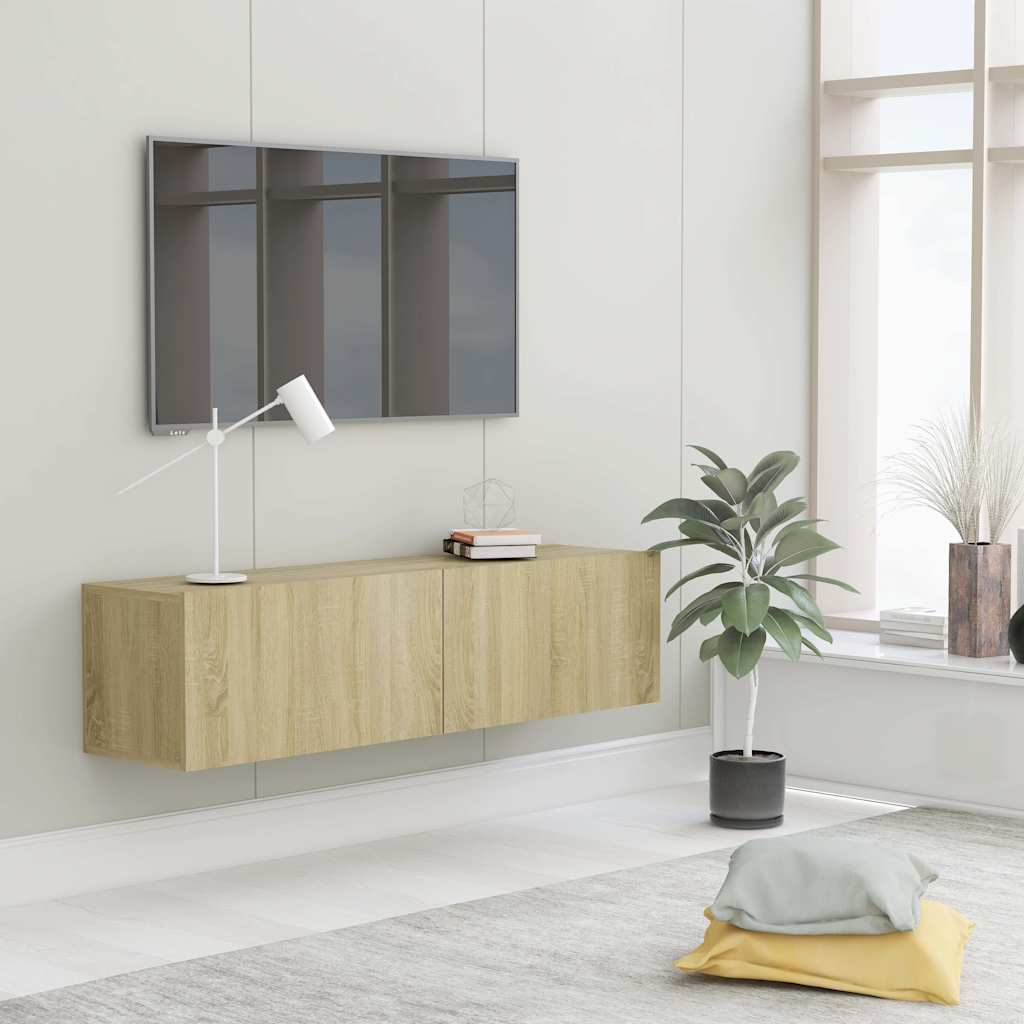 801493 vidaXL TV Cabinet Sonoma Oak 120x30x30 cm Engineered Wood