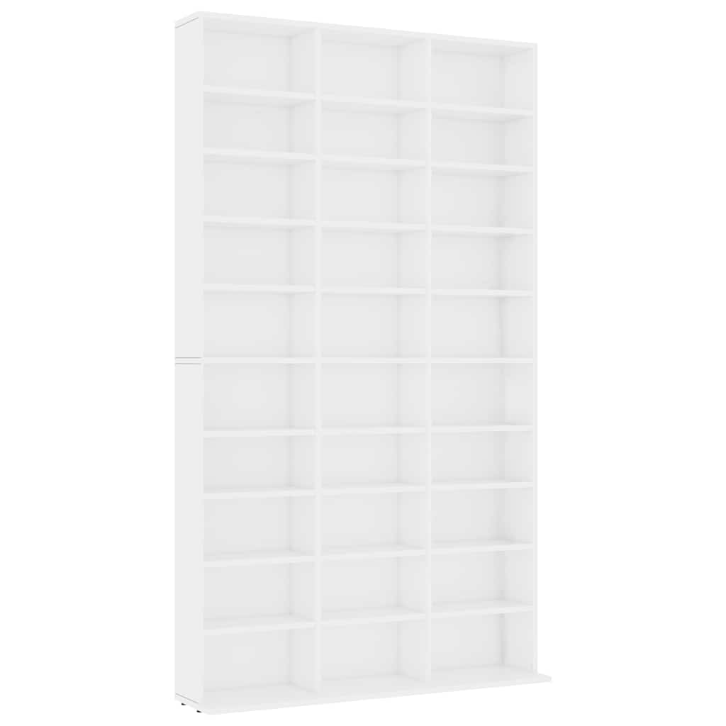801778 vidaXL CD Cabinet White 102x23x177,5 cm Engineered Wood