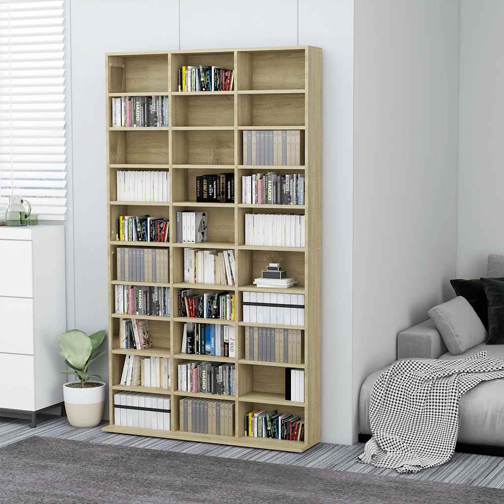 CD Cabinet Sonoma Oak 102x23x177.5 cm Engineered Wood