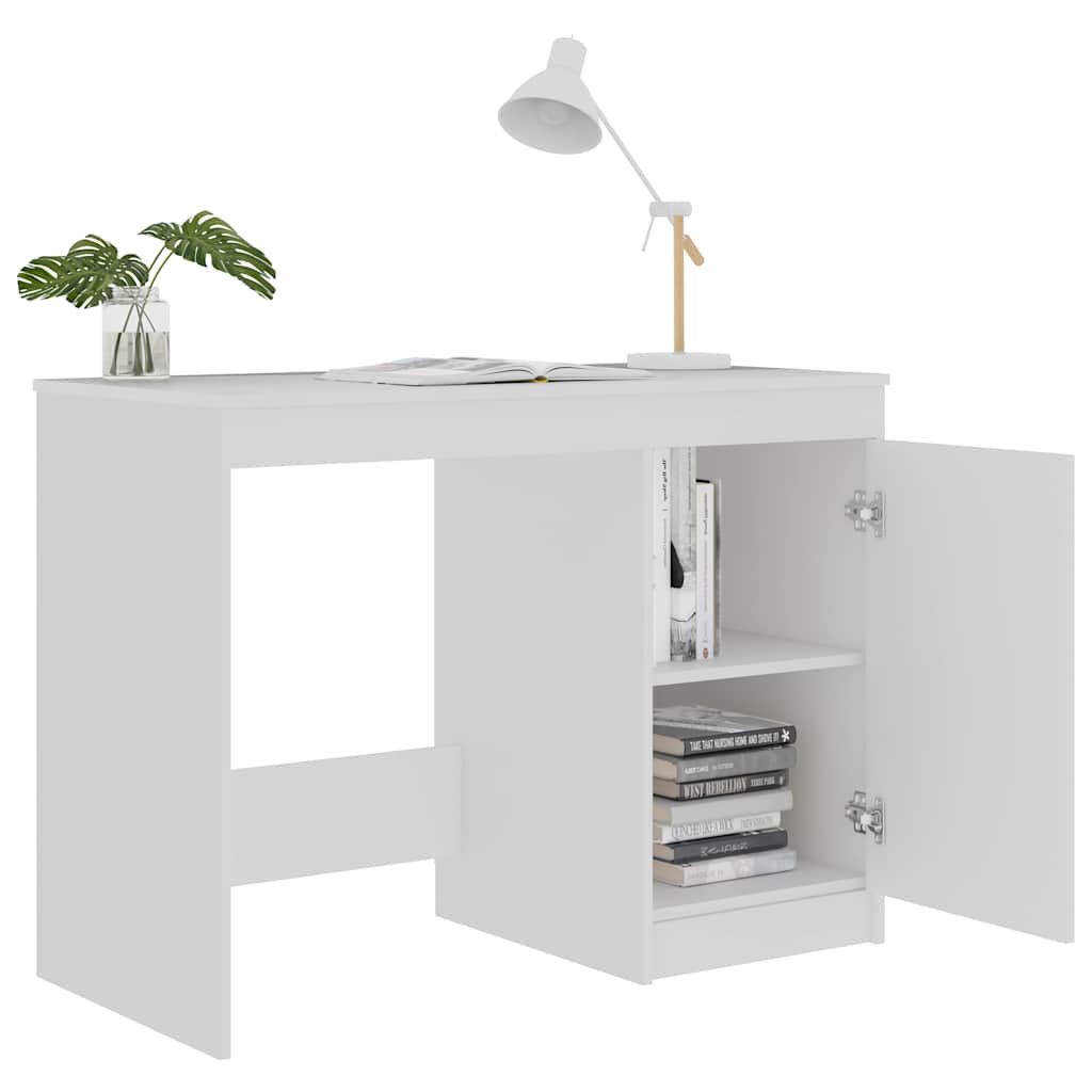801796 vidaXL Desk White 100x50x76 cm Engineered Wood