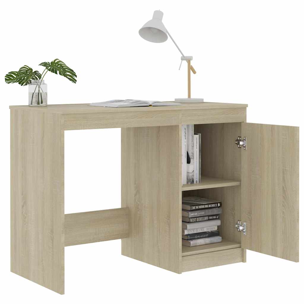 801799 vidaXL Desk Sonoma Oak 100x50x76 cm Engineered Wood