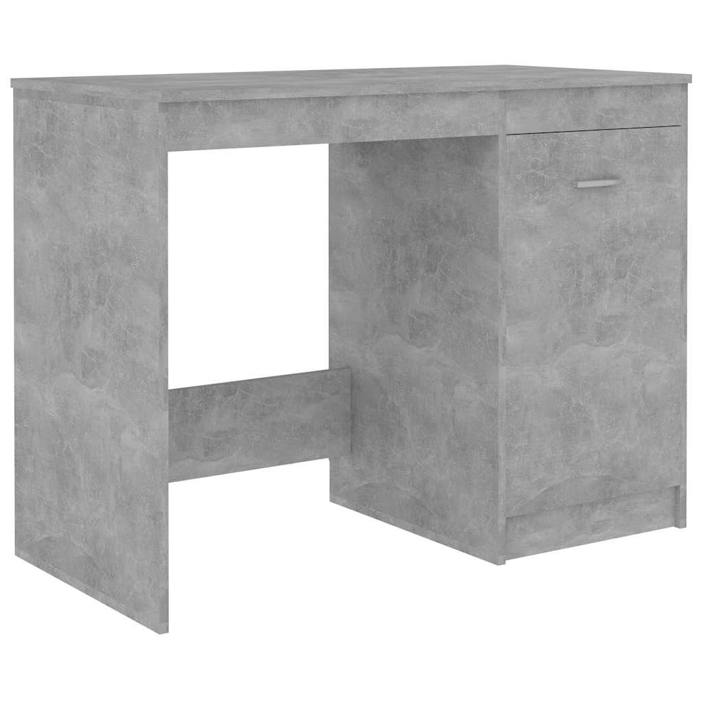 801800 vidaXL Desk Concrete Grey 100x50x76 cm Engineered Wood