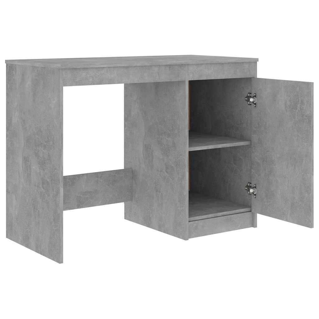 801800 vidaXL Desk Concrete Grey 100x50x76 cm Engineered Wood
