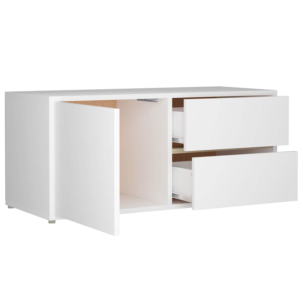 801850 vidaXL TV Cabinet White 80x34x36 cm Engineered Wood