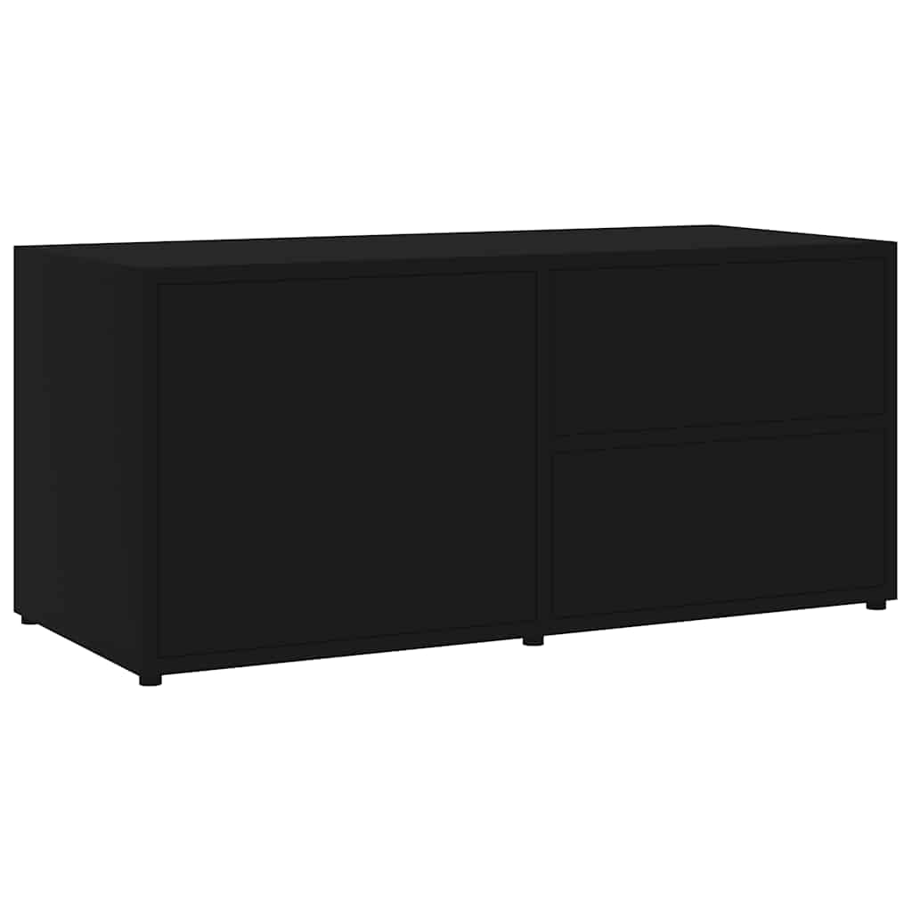 801851 vidaXL TV Cabinet Black 80x34x36 cm Engineered Wood