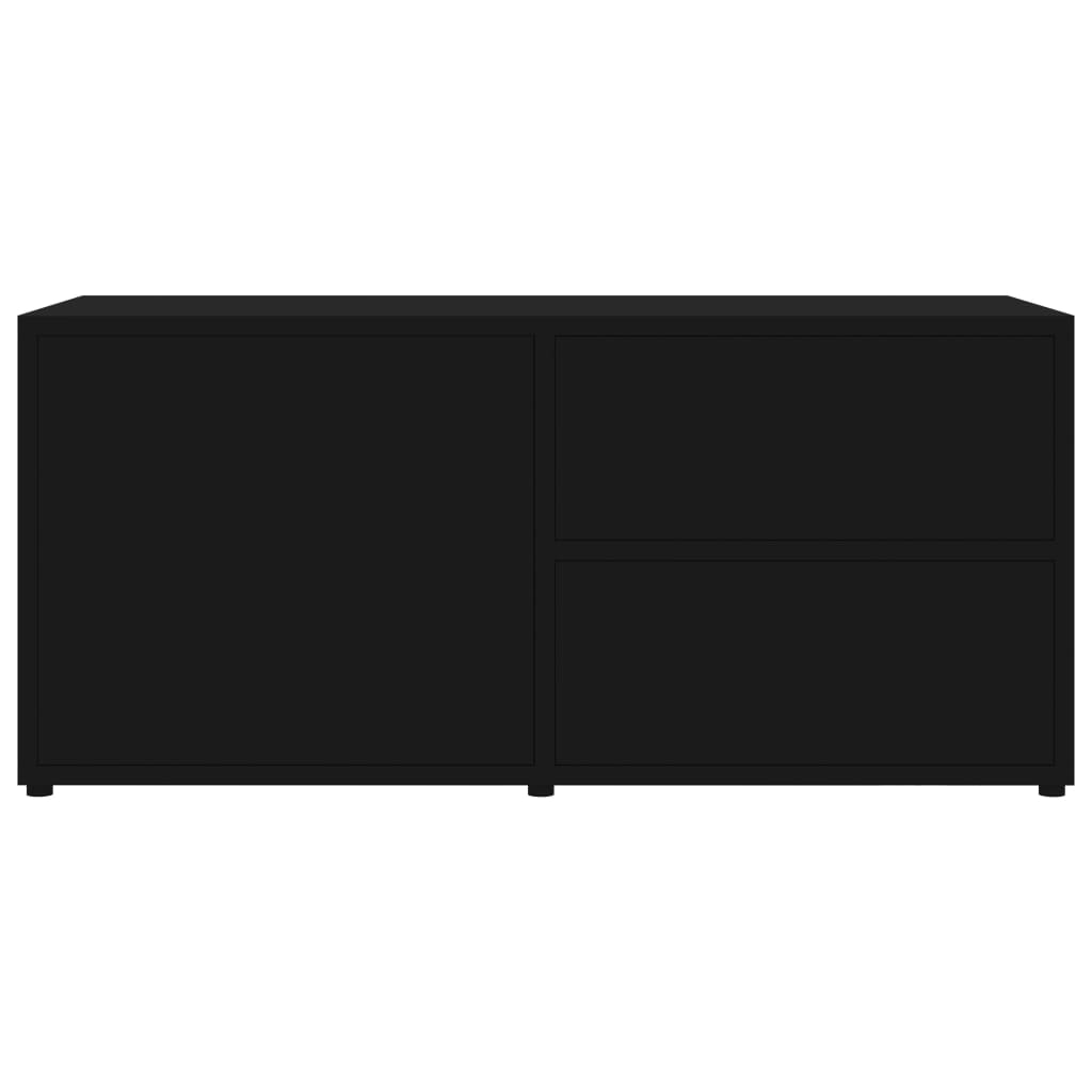 TV Cabinet | Black | Engineered wood | 80 x 34 x 36 cm | Doors