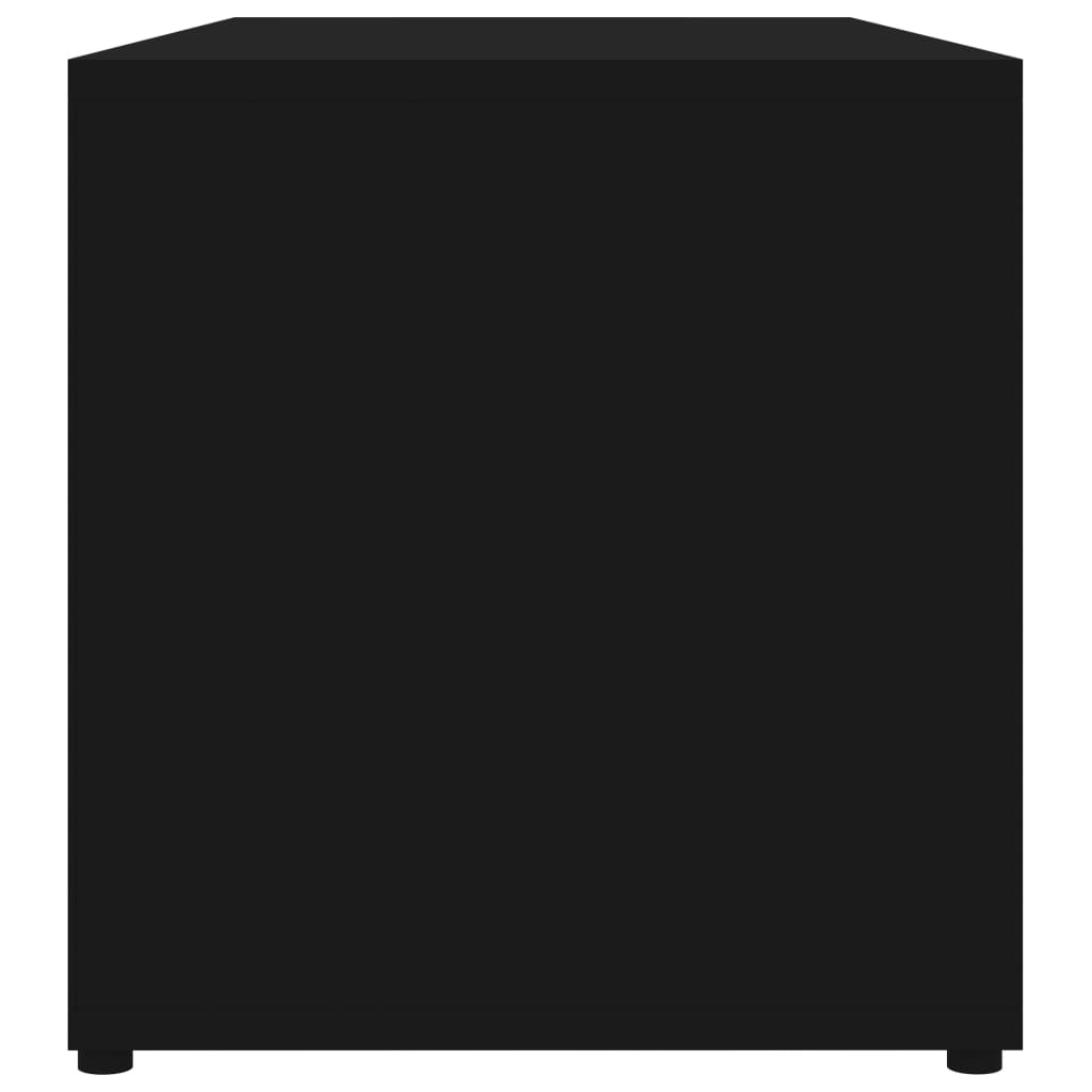 TV Cabinet | Black | Engineered wood | 80 x 34 x 36 cm | Doors