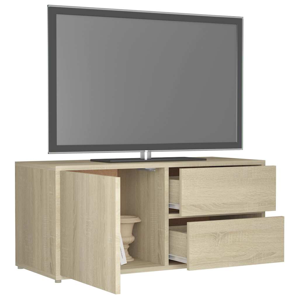 801853 vidaXL TV Cabinet Sonoma Oak 80x34x36 cm Engineered Wood