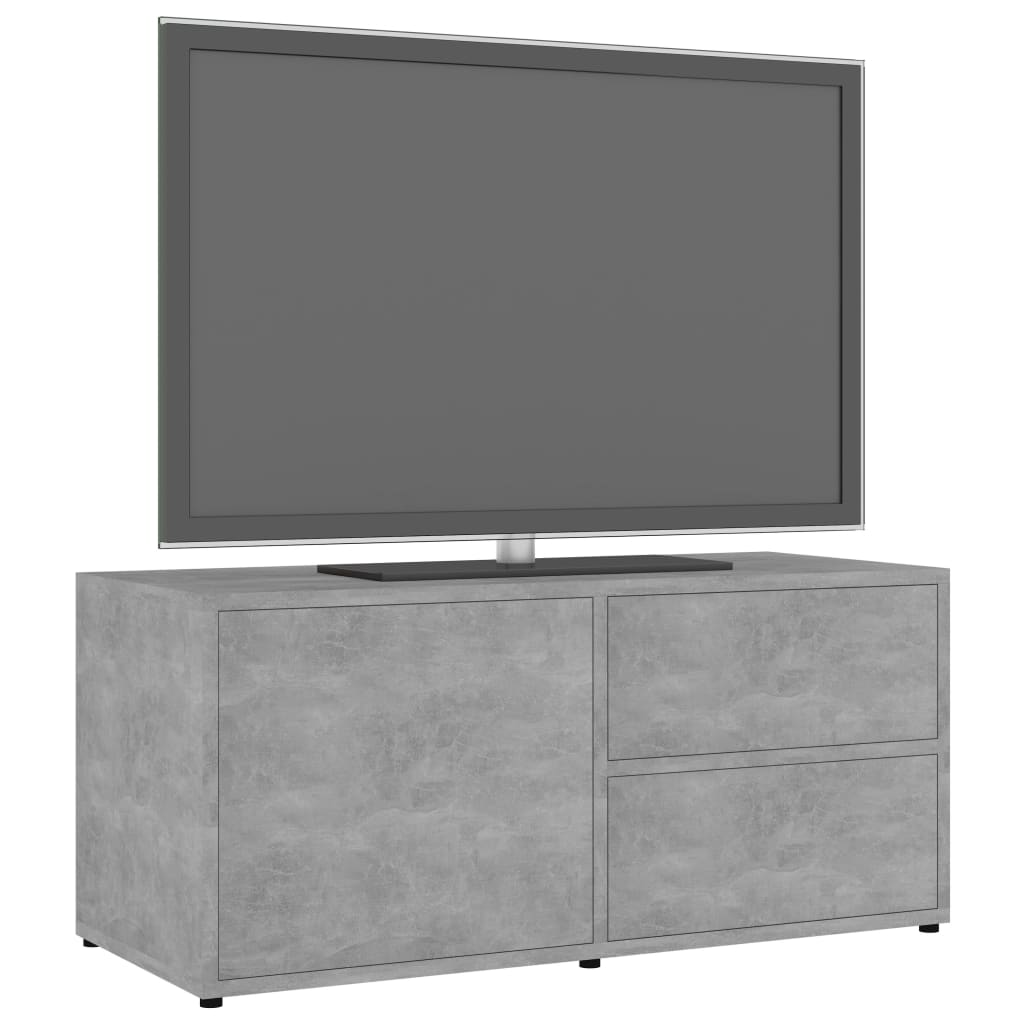 vidaXL TV Cabinet Concrete Grey 80x34x36 cm Engineered Wood