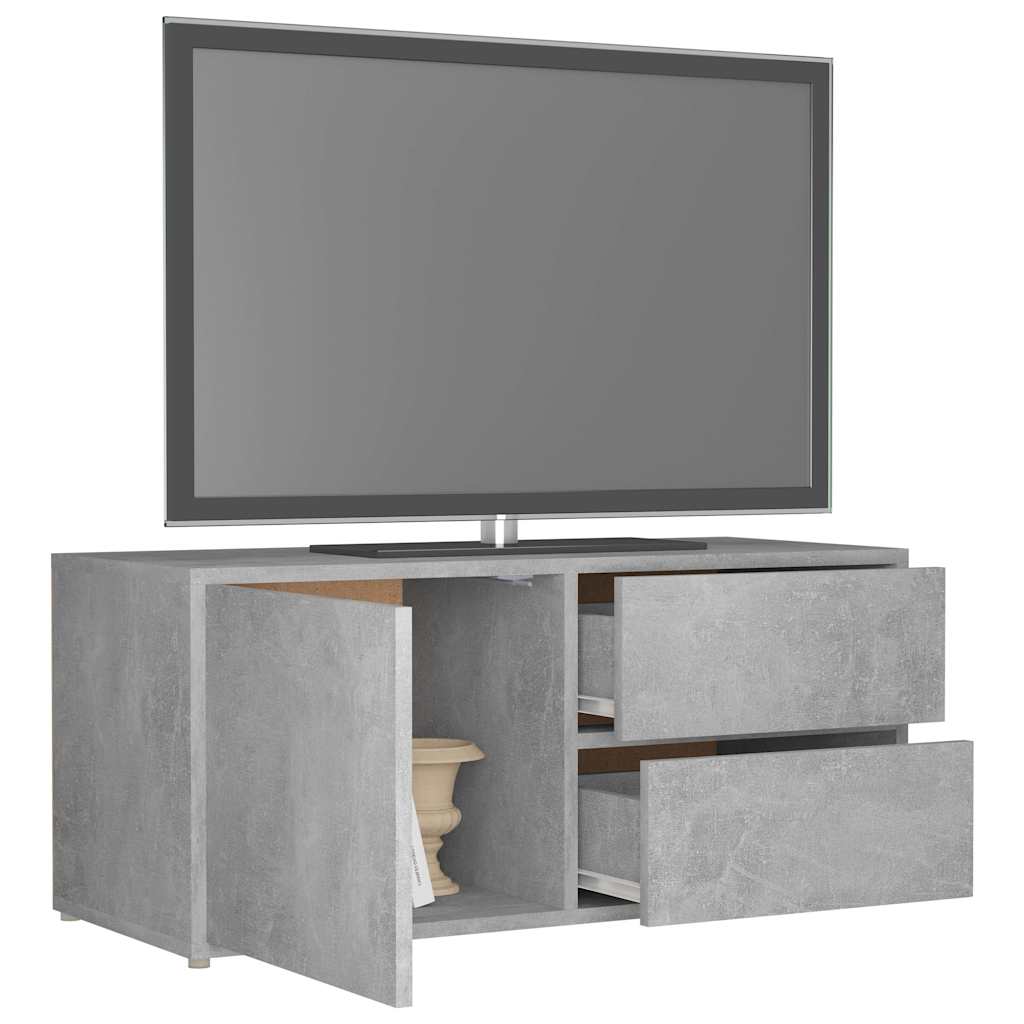 801854 vidaXL TV Cabinet Concrete Grey 80x34x36 cm Engineered Wood