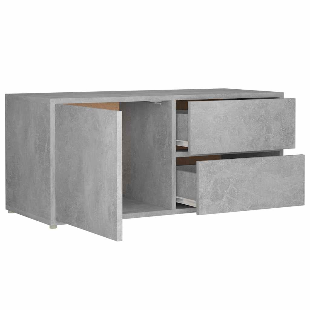 801854 vidaXL TV Cabinet Concrete Grey 80x34x36 cm Engineered Wood
