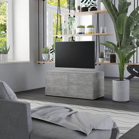 vidaXL TV Cabinet Concrete Grey 80x34x36 cm Engineered Wood