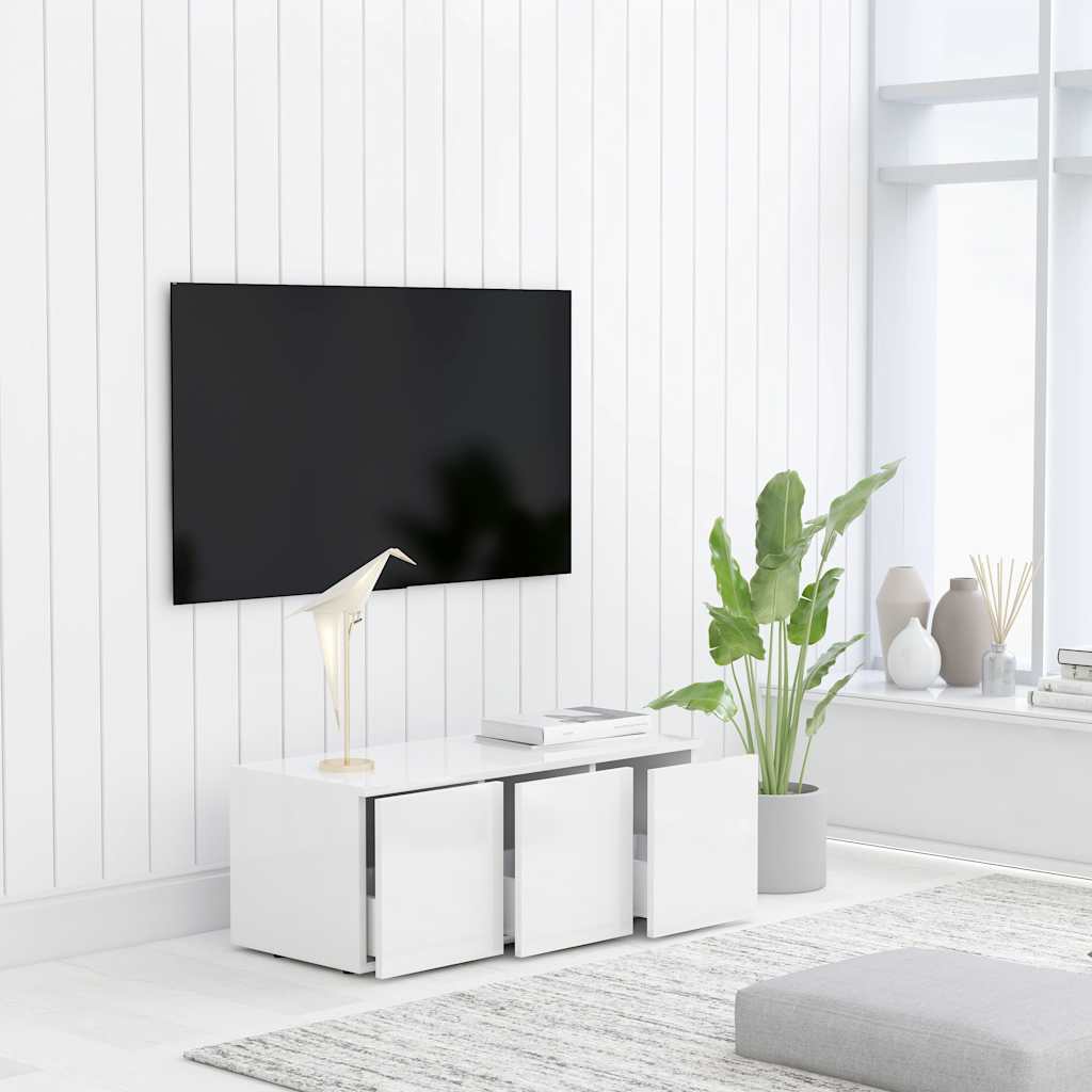 801859 vidaXL TV Cabinet White 80x34x30 cm Engineered Wood