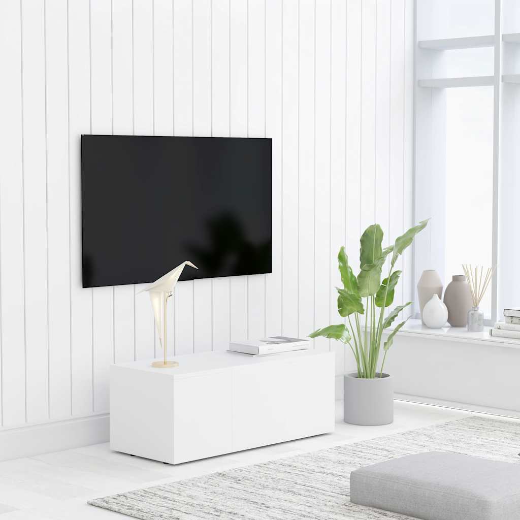 801859 vidaXL TV Cabinet White 80x34x30 cm Engineered Wood