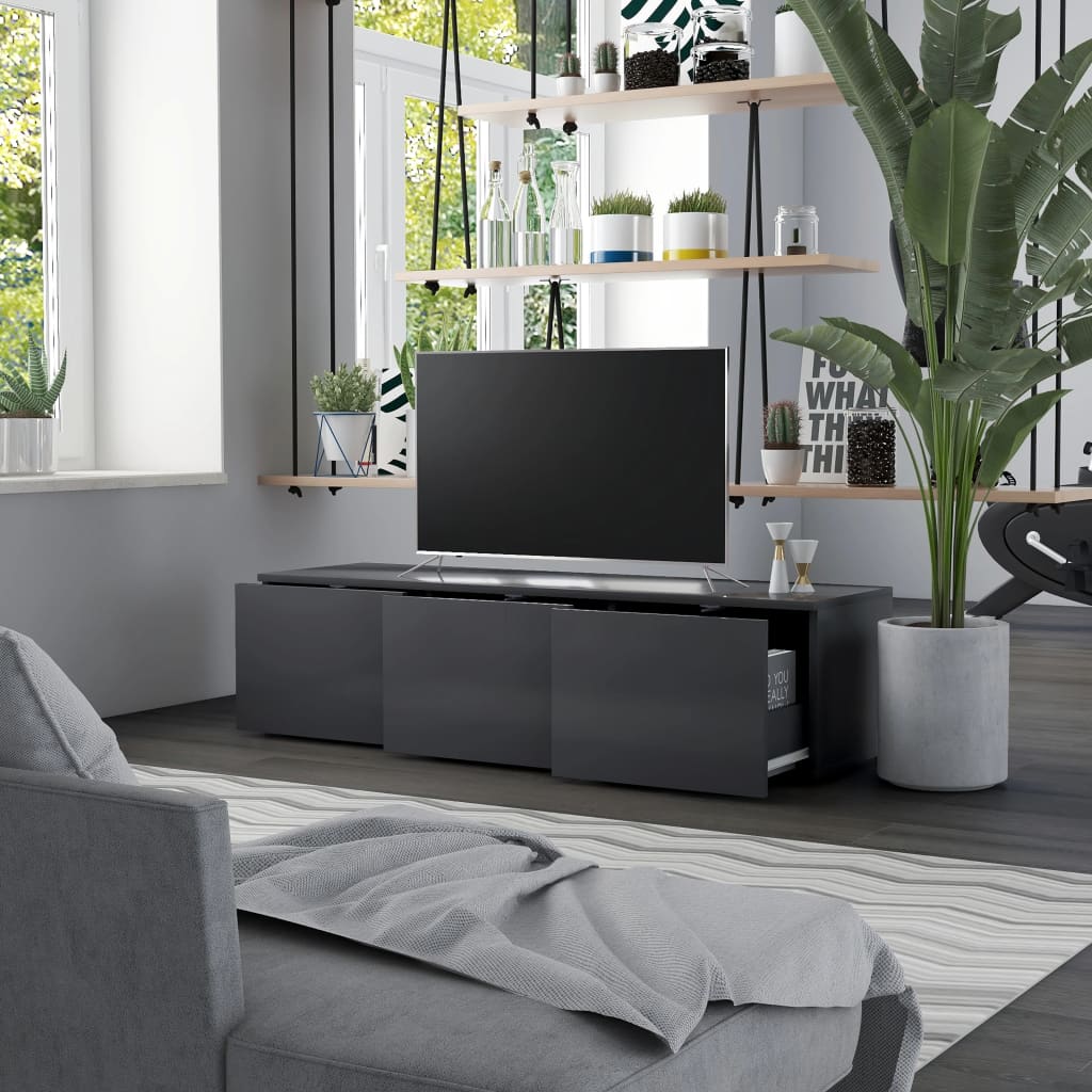 vidaXL TV Cabinet Grey 120x34x30 cm Engineered Wood