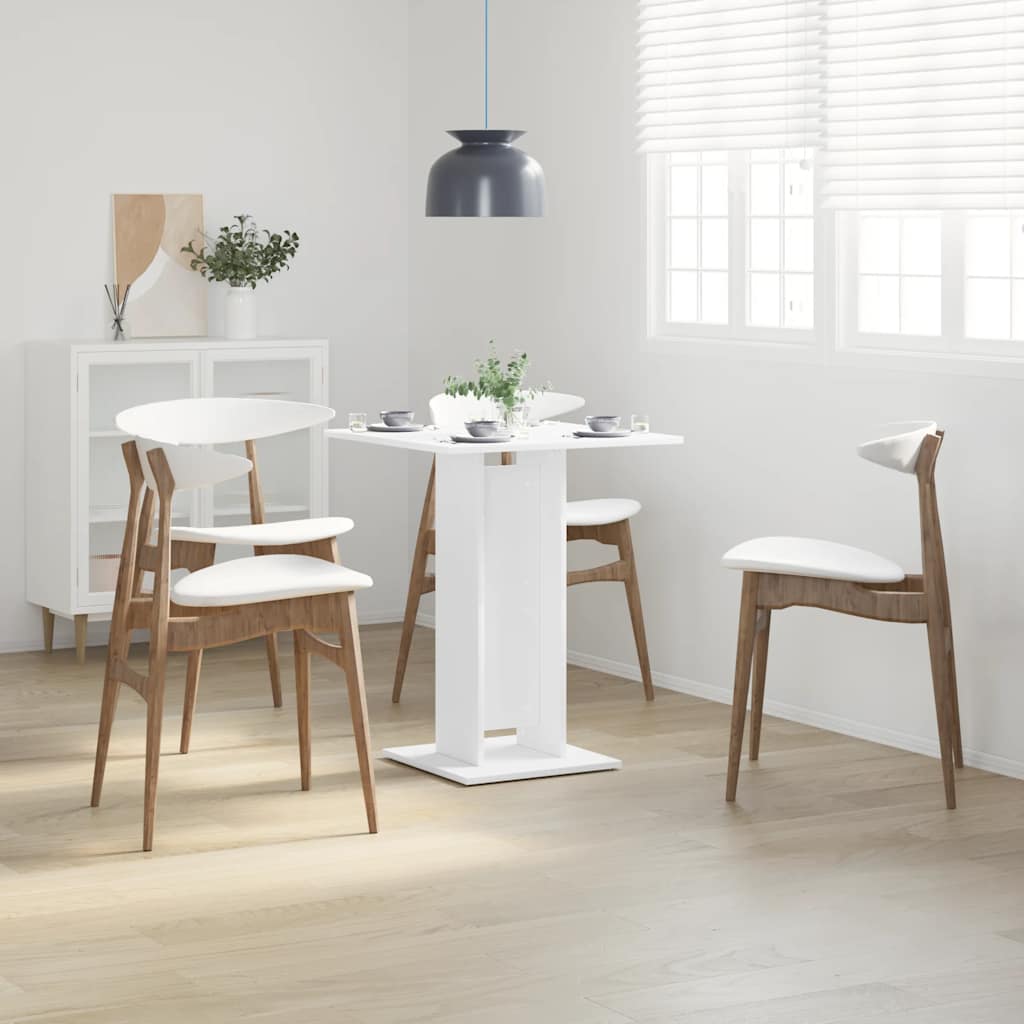 vidaXL Bistro Table White 60x60x75 cm Engineered Wood