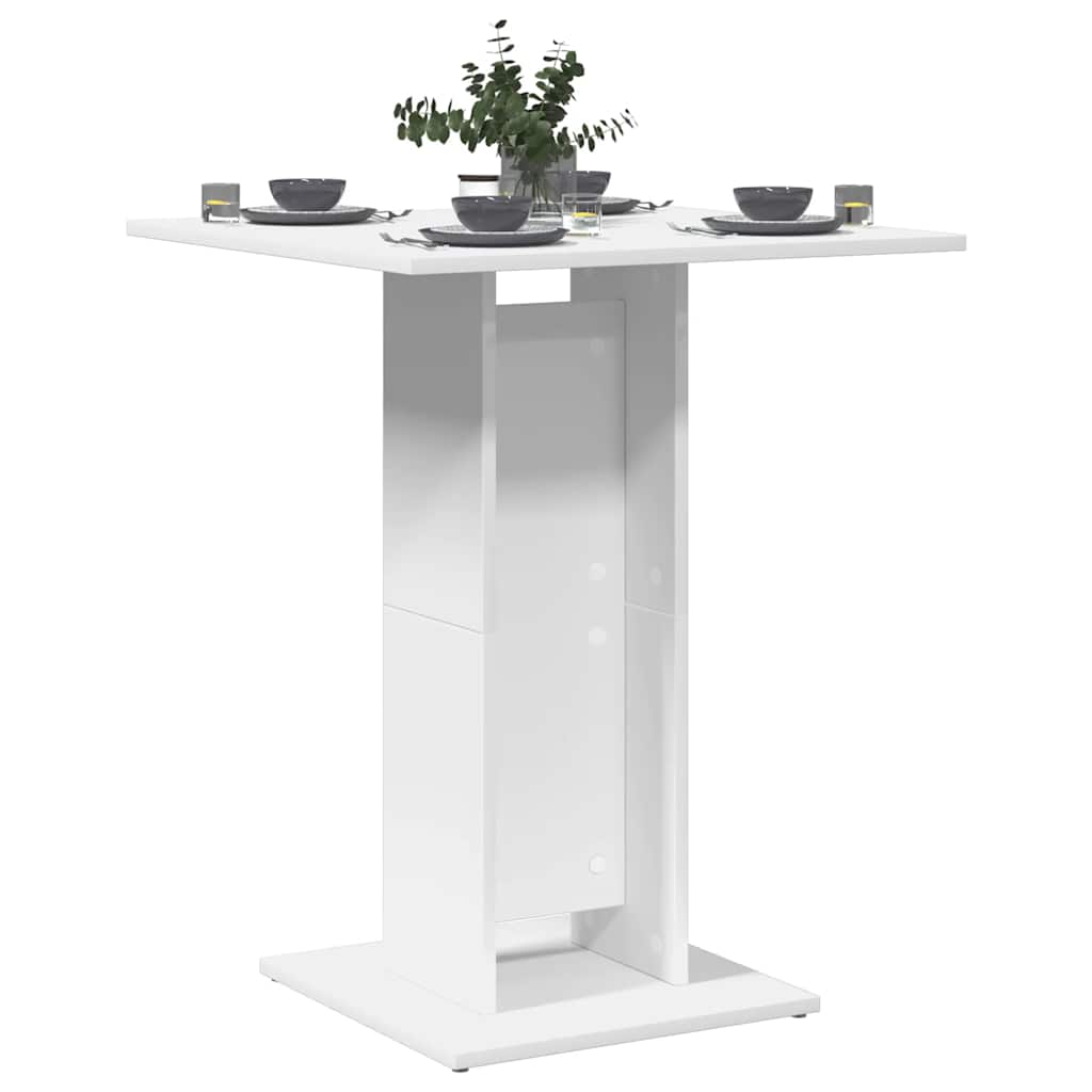 vidaXL Bistro Table White 60x60x75 cm Engineered Wood