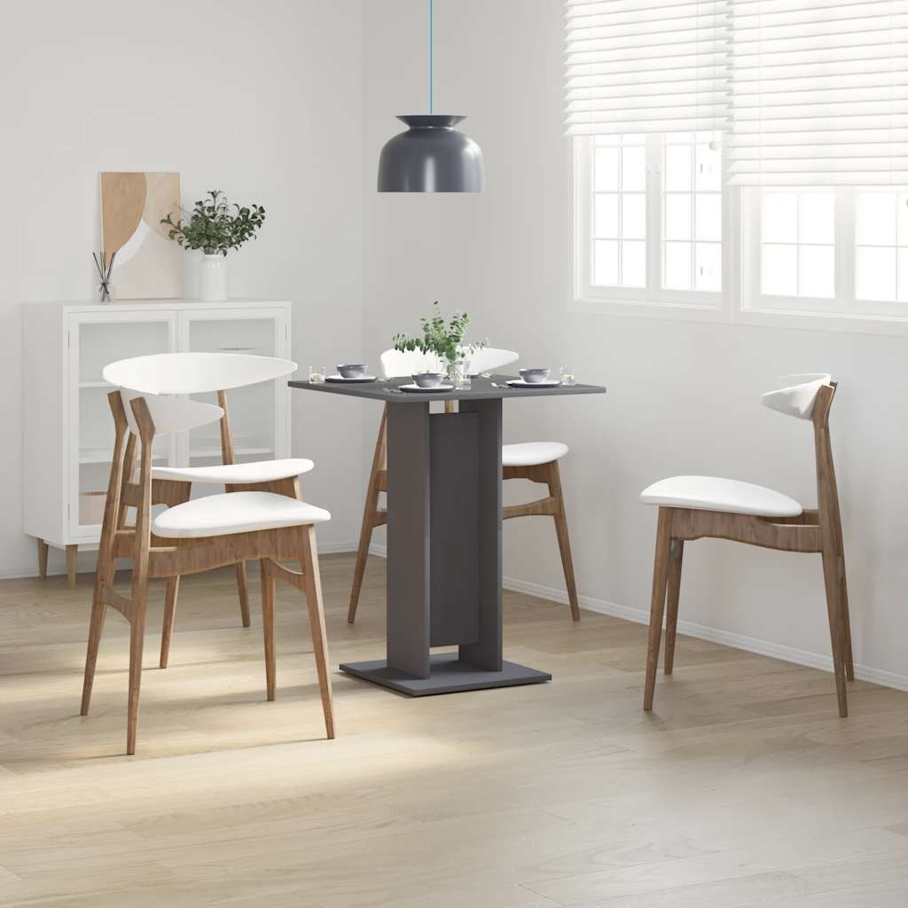 vidaXL Bistro Table Grey 60x60x75 cm Engineered Wood