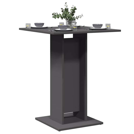 vidaXL Bistro Table Grey 60x60x75 cm Engineered Wood