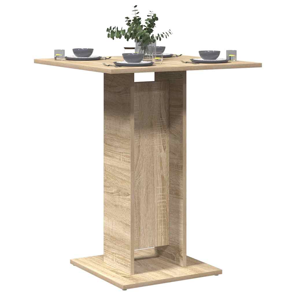 Table de bistrot Chêne Sonoma 60x60x75 cm Bois d'ingénierie