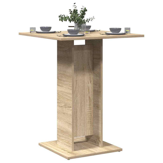 vidaXL Bistro Table Sonoma Oak 60x60x75 cm Engineered Wood