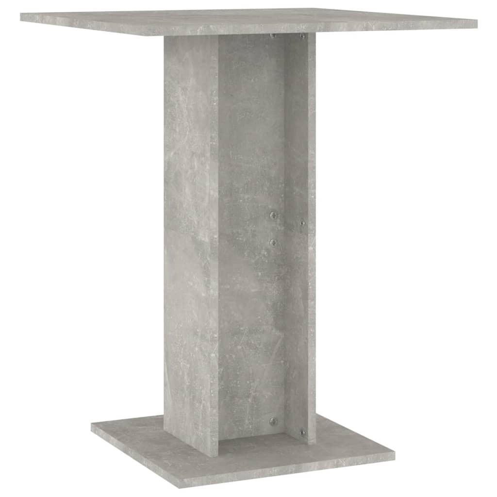 vidaXL Bistro Table Concrete Grey 60x60x75 cm Engineered Wood